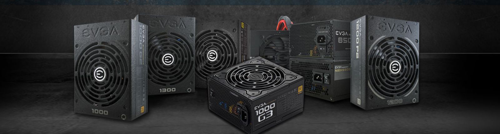 Various EVGA computer power supplies