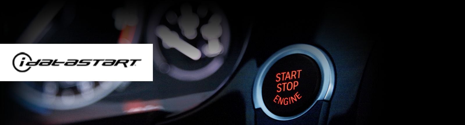 Close up of car start/stop button