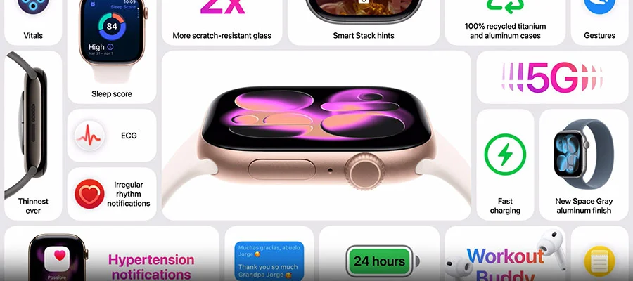 Side view of Apple Watch Series 11.