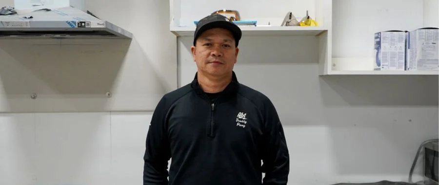 Freddy Guillermo in the training kitchen