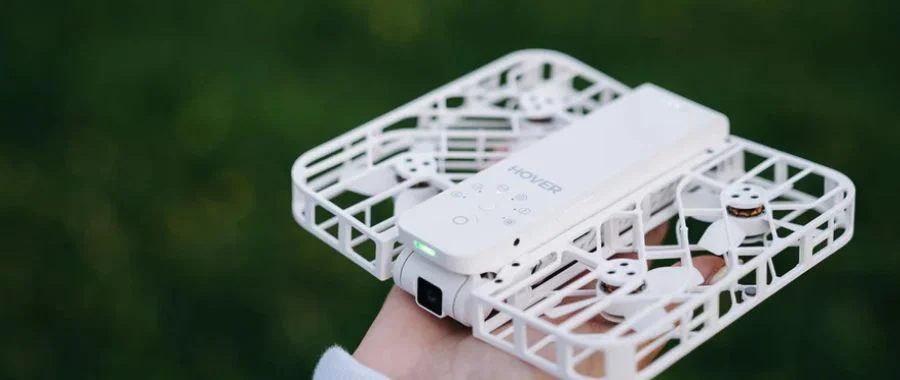 HoverAir X1 Self-Flying drone in a palm