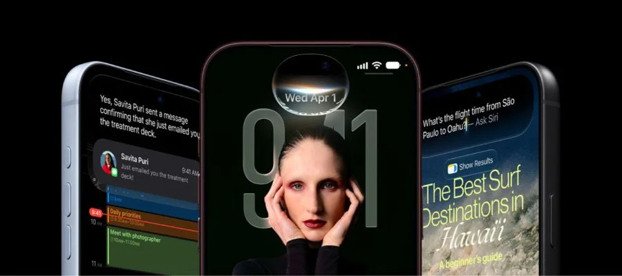 The iPhone 18 showing off its new Siri AI feature.