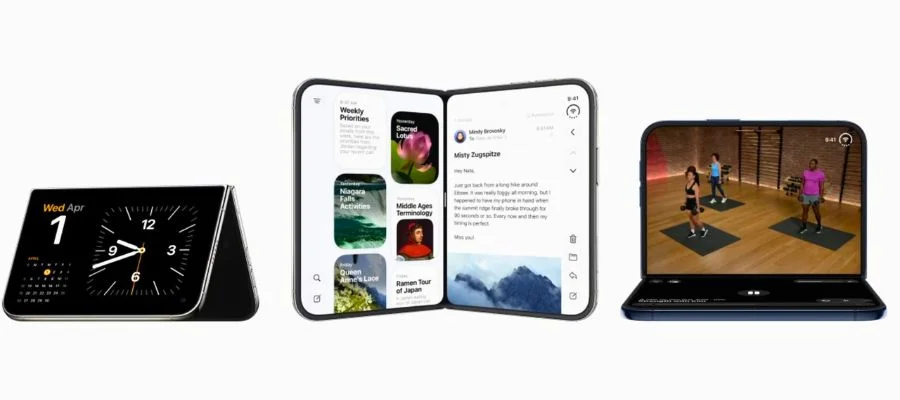 The iPhone Duo in three different positions.