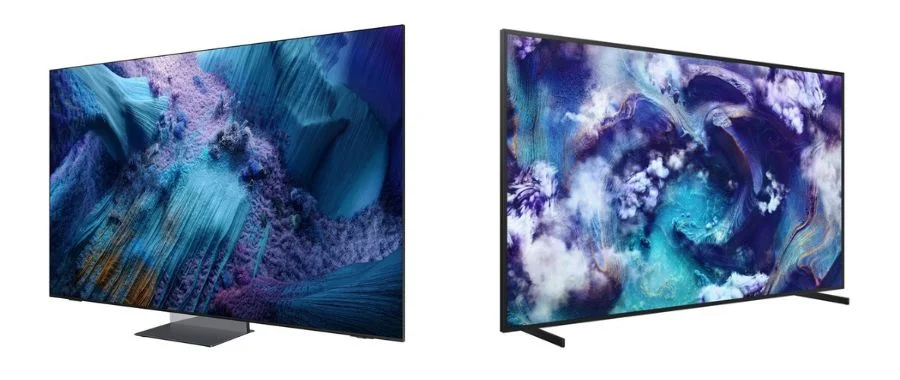 The Samsung QN900F and QN990F sitting side-by-side.