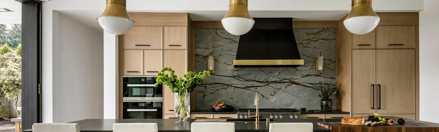 Hood mounted above a stove