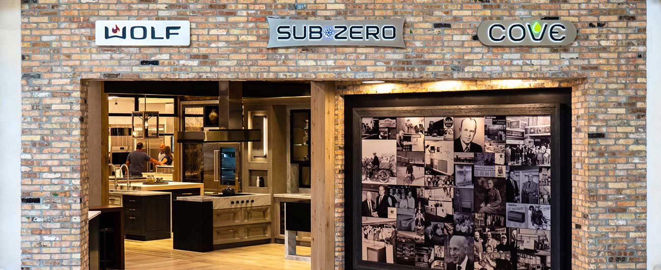 Entrance of The Living Kitchen featuring Sub-Zero, Wolf and Cove Appliances