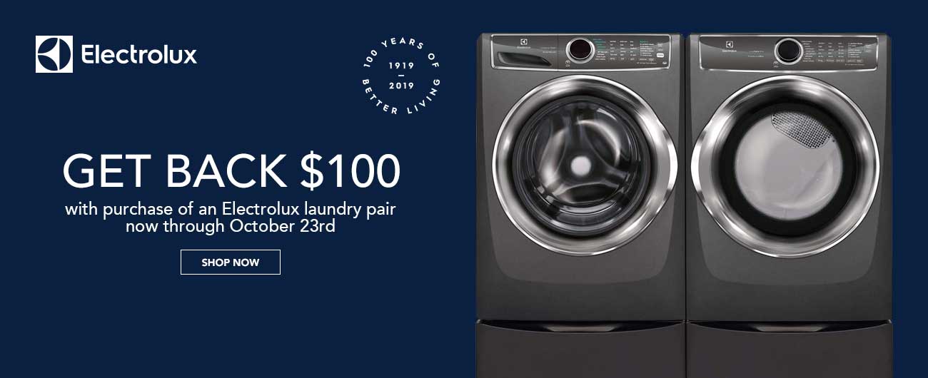 Get Back $100 With Purchase Of An Electrolux Laundry Pair