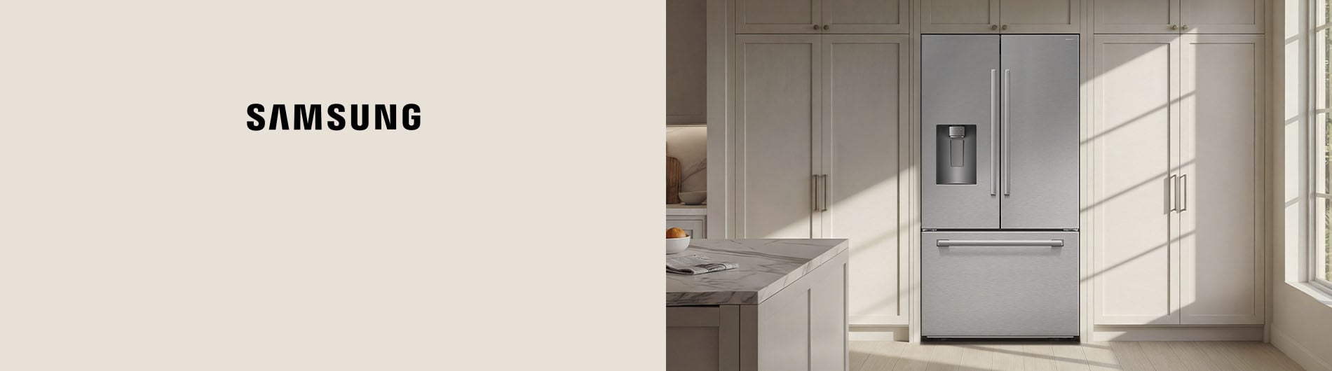 Zero clearance refrigerator displayed in kitchen