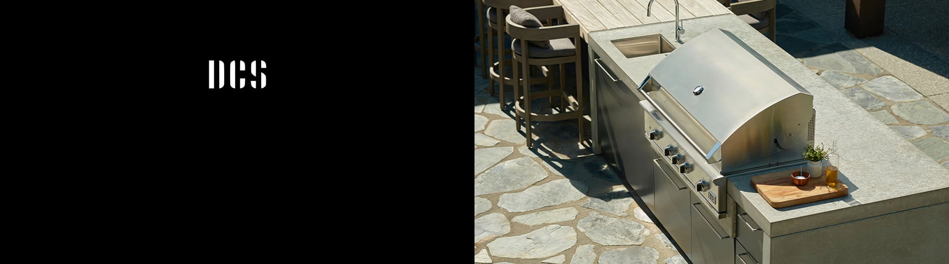 Outdoor kitchen on display