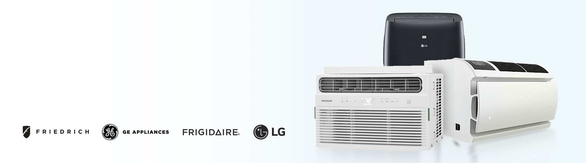 Window, wall and portable AC units on display