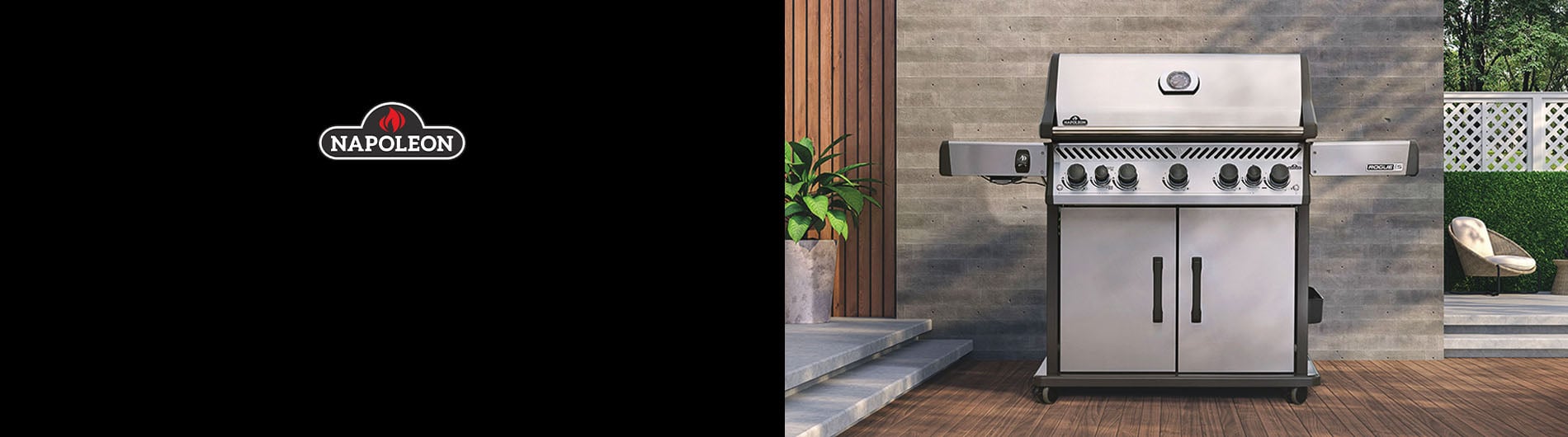 Grill on display outside