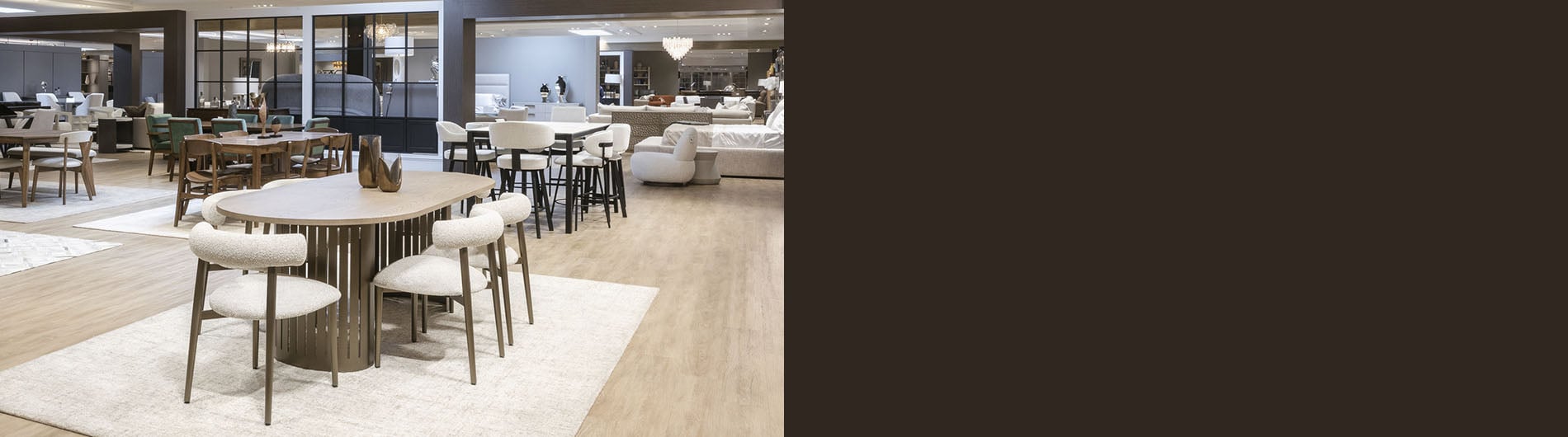 Abt's furniture showroom on display