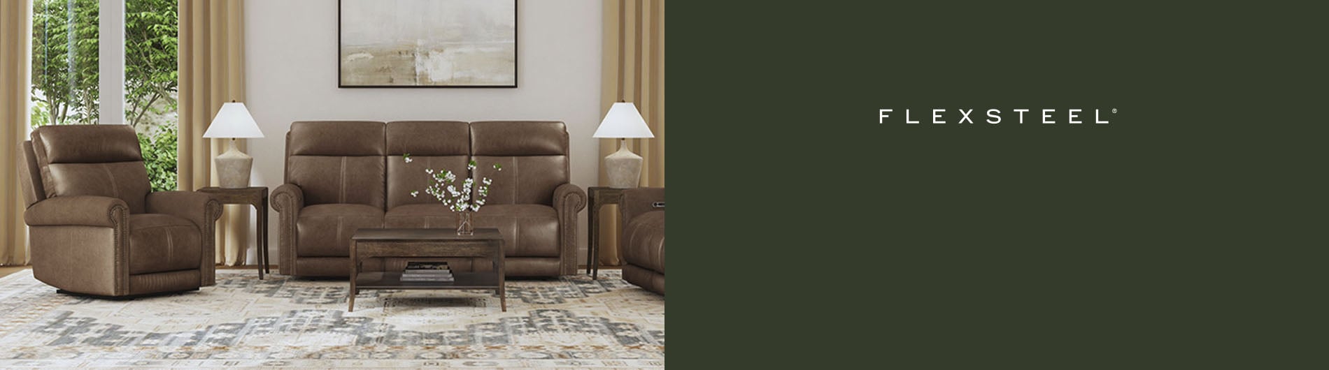 Living room set on display