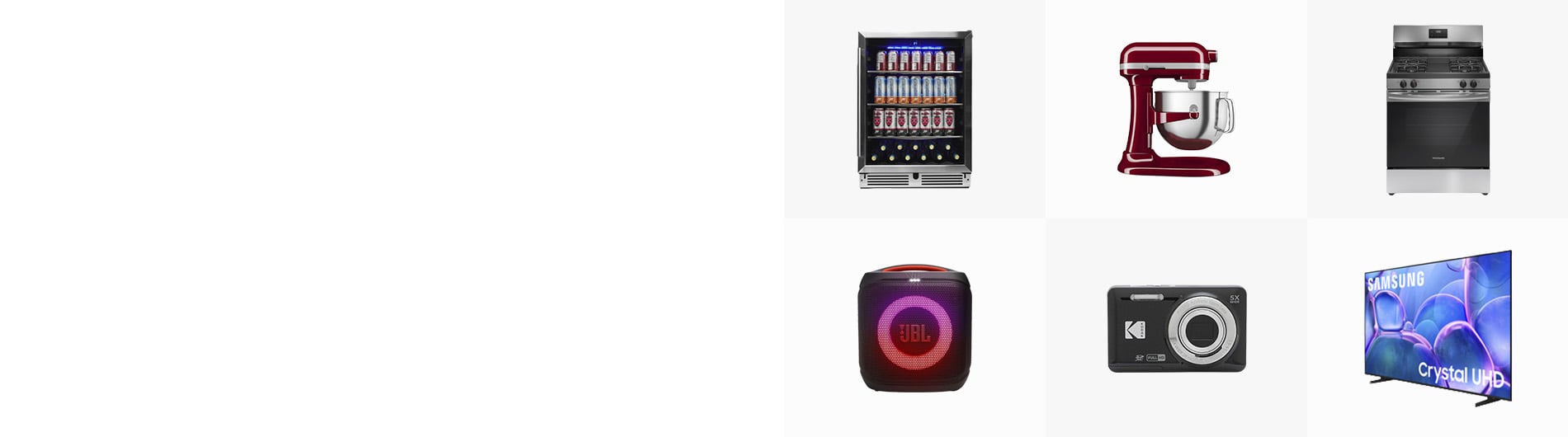Various special deal items on display