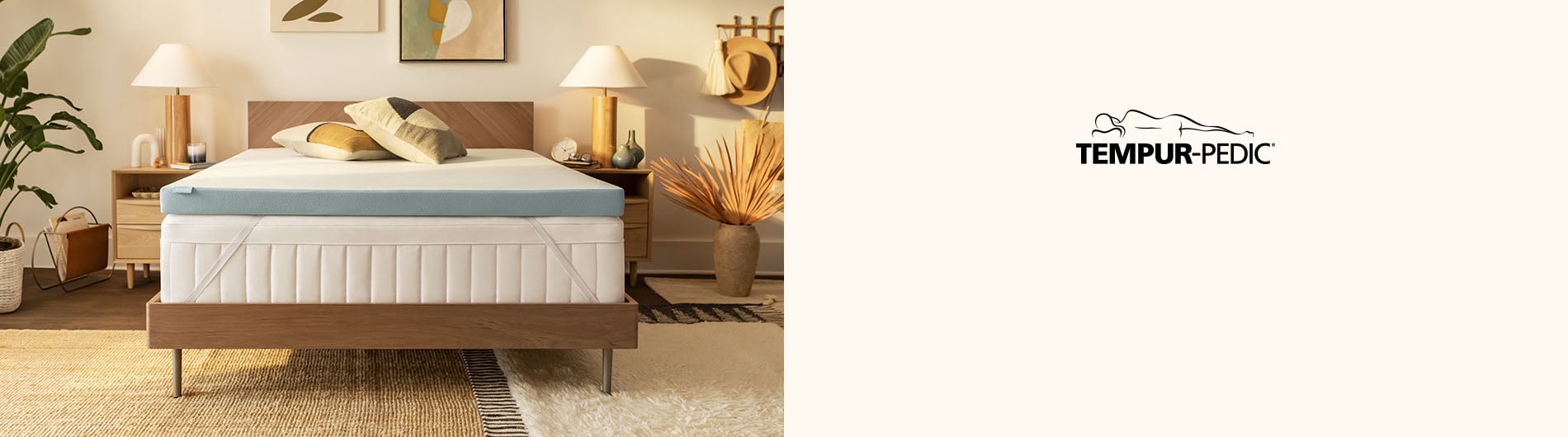 Mattress on display in bedroom
