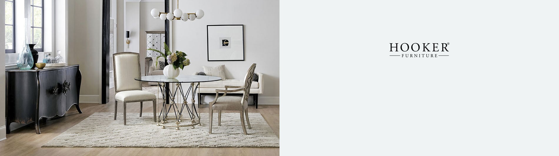 Modern living room furniture on display