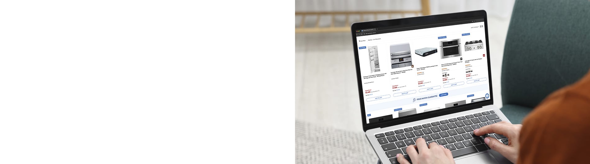Woman on laptop online shopping