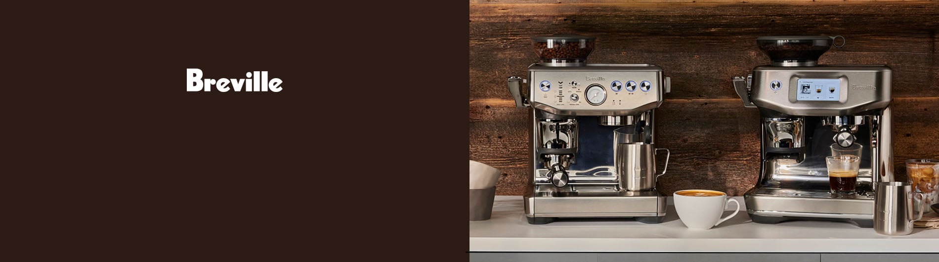 Espresso machines on display