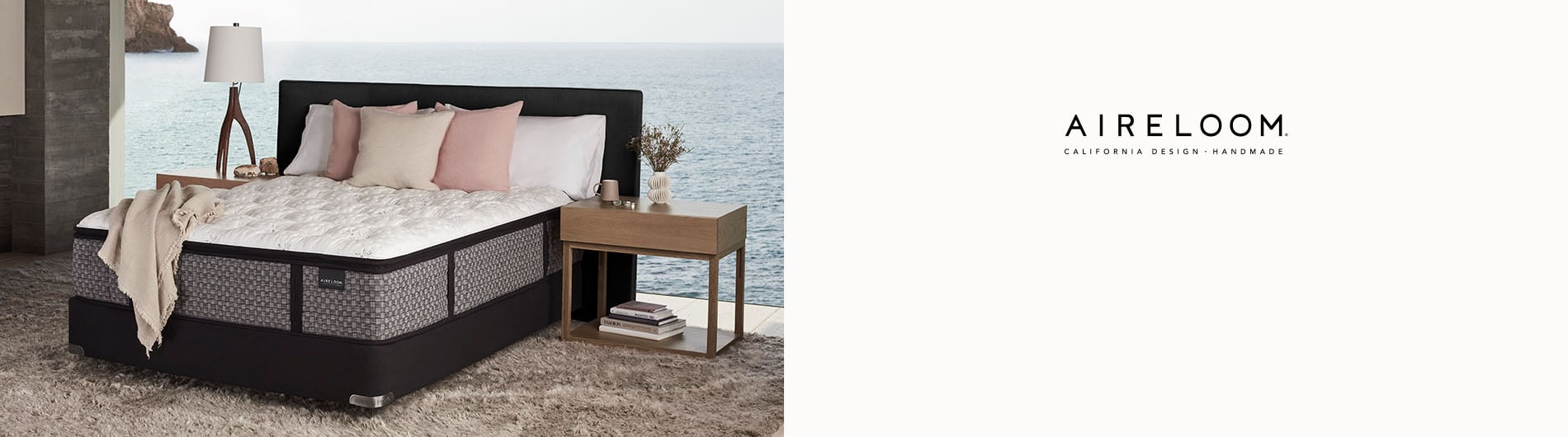 Comfortable bed in a modern bedroom