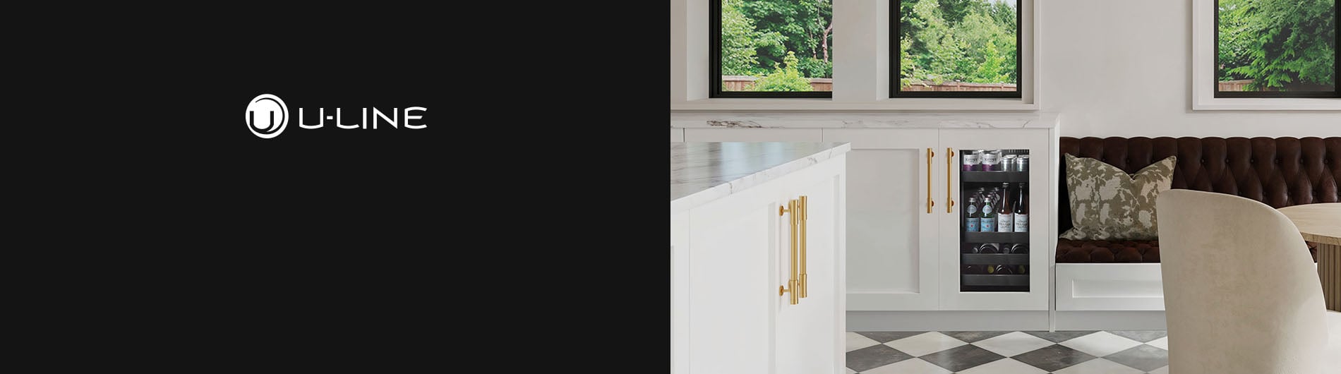 Undercounter refrigerator on display in modern kitchen