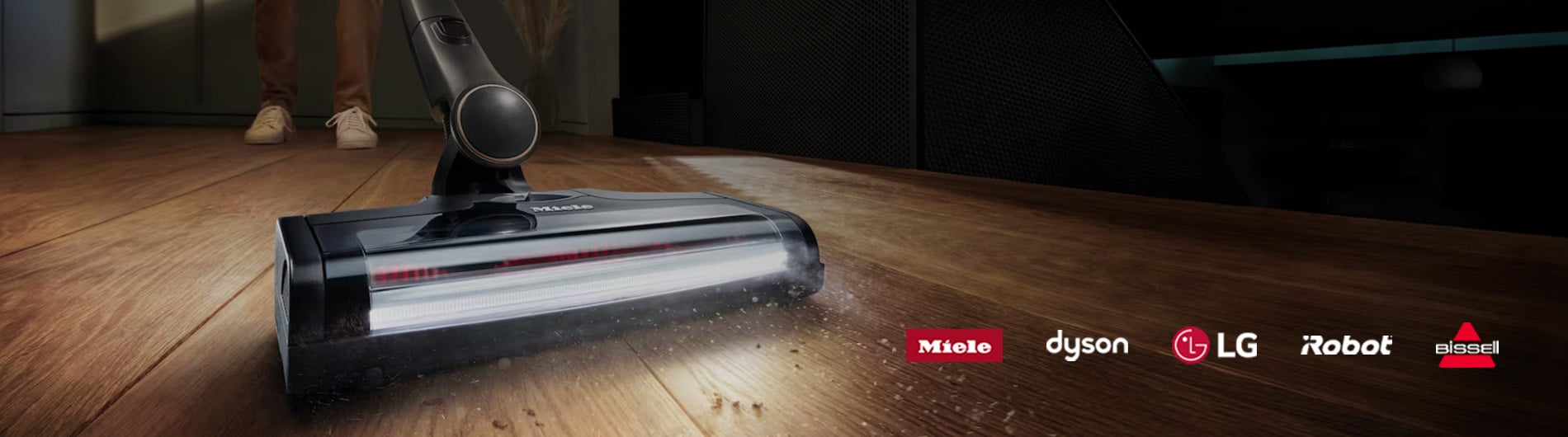 Vacuum cleaning hardwood floor