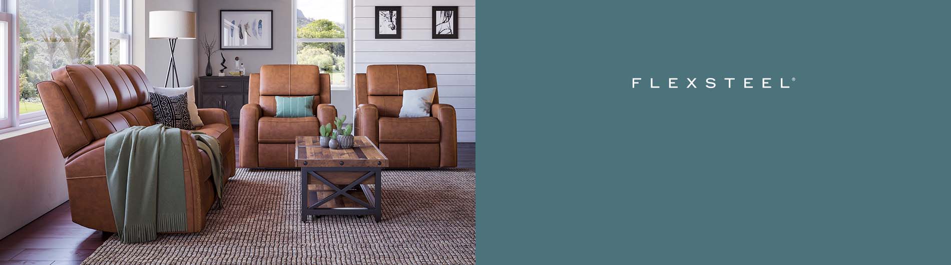 Comfortable living room on display