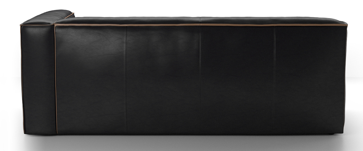 Four Hands Saddle Black Nolita Sectional RAF CCARV4OSB