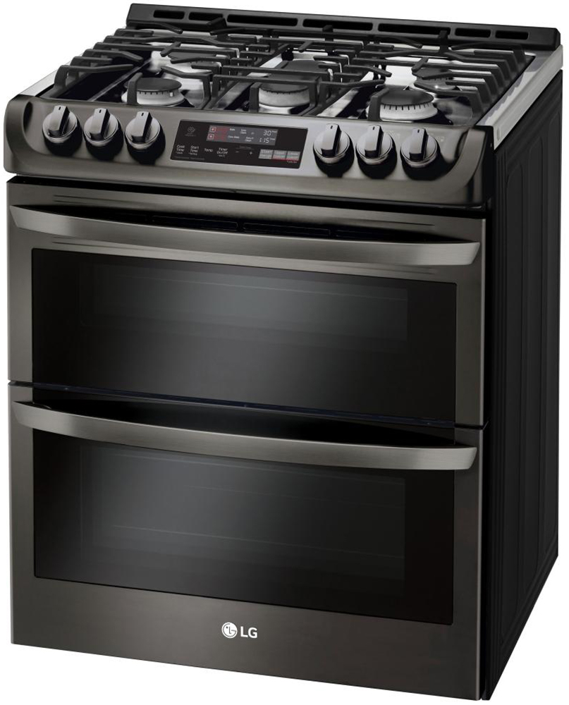 LG Black Stainless SlideIn Double Gas Range LTG4715BD