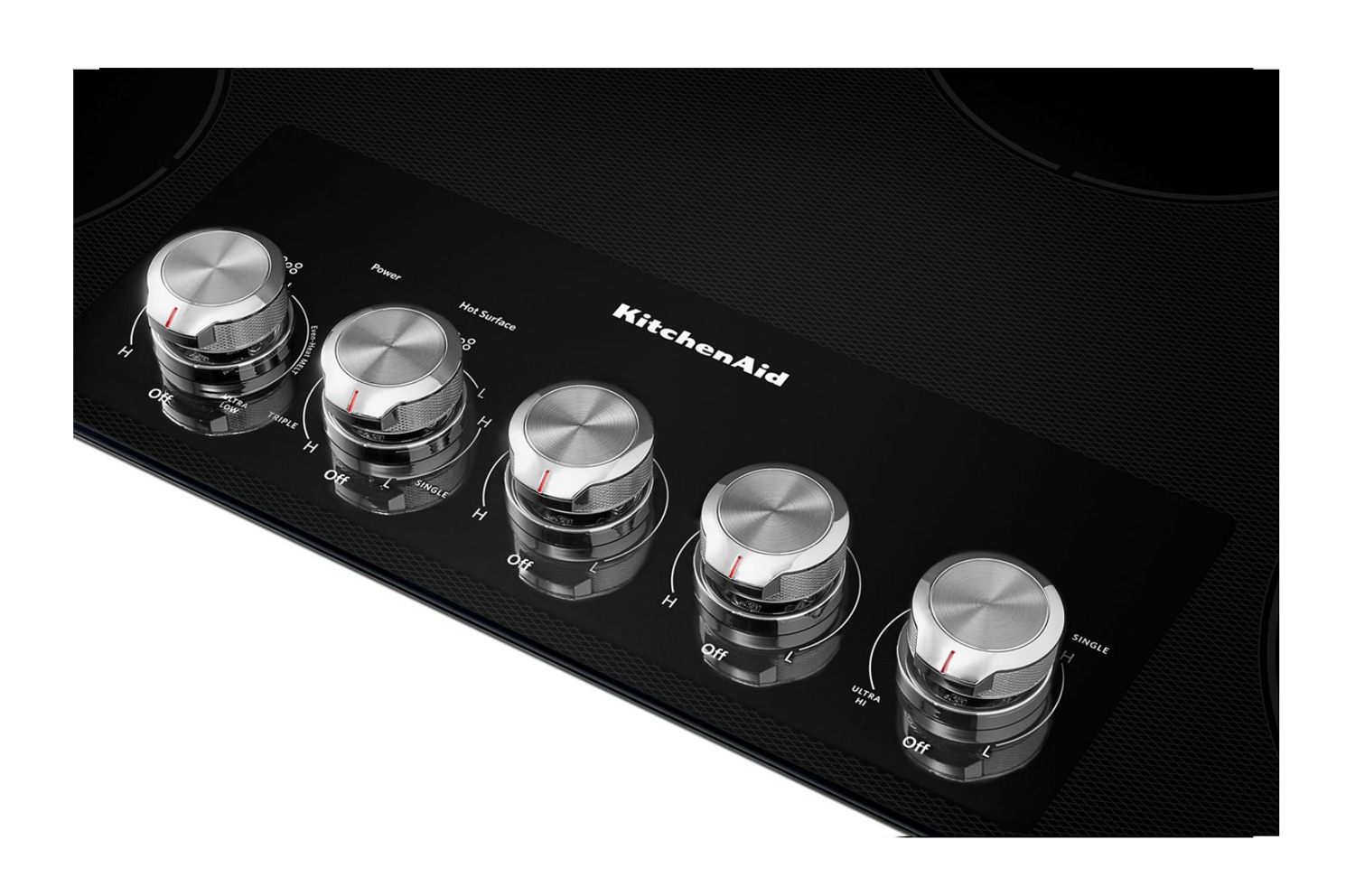 KitchenAid 36" Black 5Element Electric Cooktop KCES556HBK