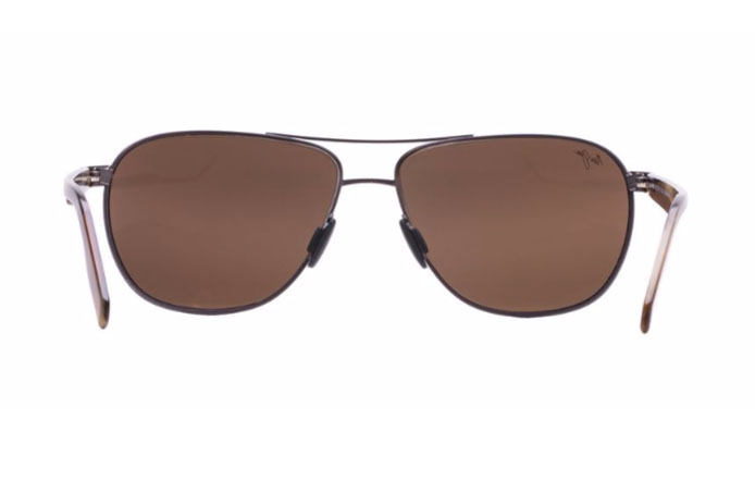 Maui Jim Castles Matte Brown Mens Sunglasses - H728-01M