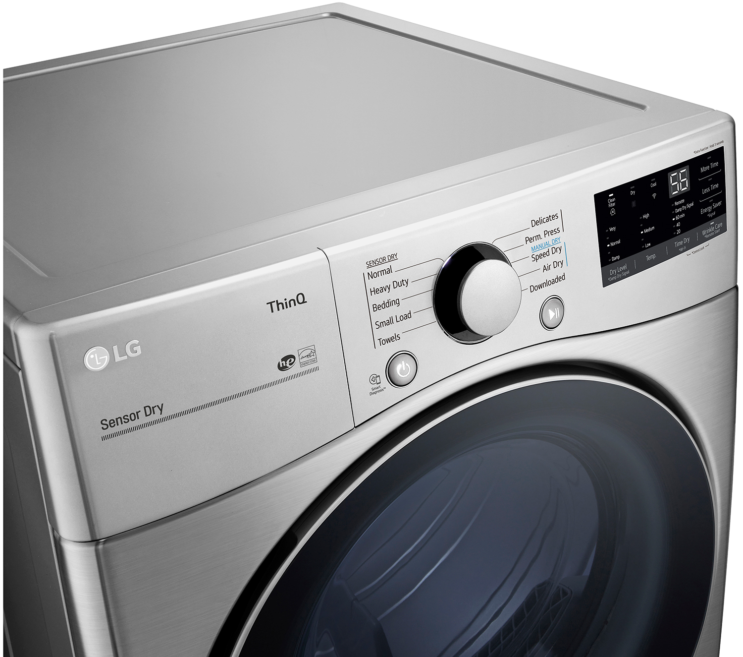 LG 7.4 Cu. Ft. Graphite Steel Gas Dryer DLG3601V Abt