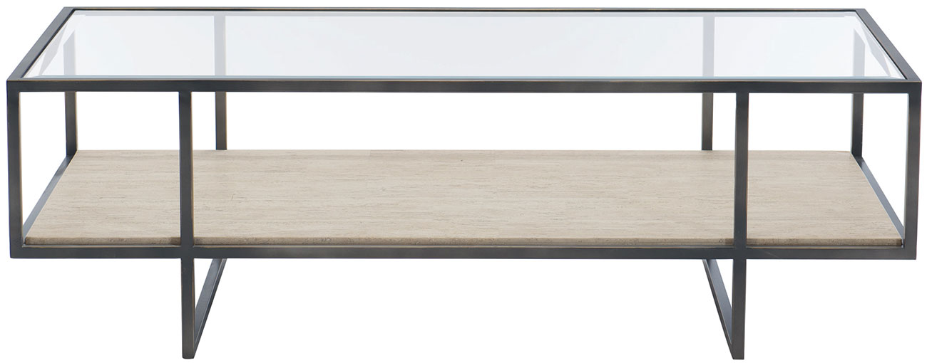 Bernhardt Harlow Metal Rectangular Cocktail Table