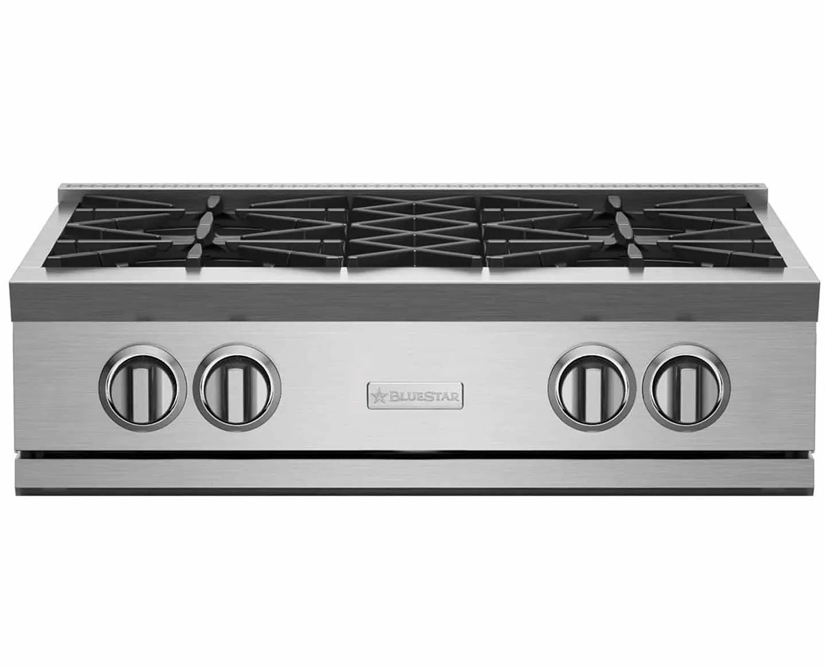 BlueStar 30" Stainless Gas Rangetop RGTNB304BV2 Abt