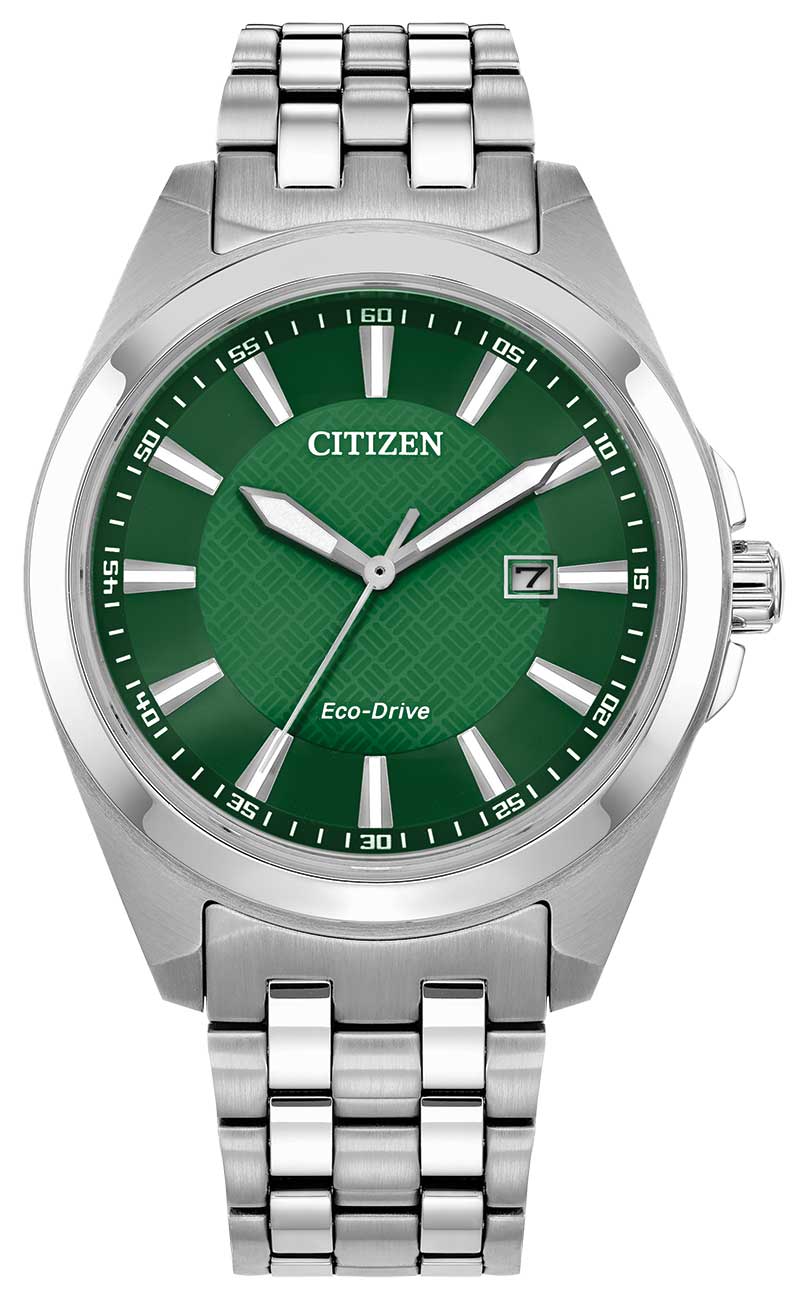 Citizen Eco-Drive Peyten Green Dial SS Watch BM7530-50X