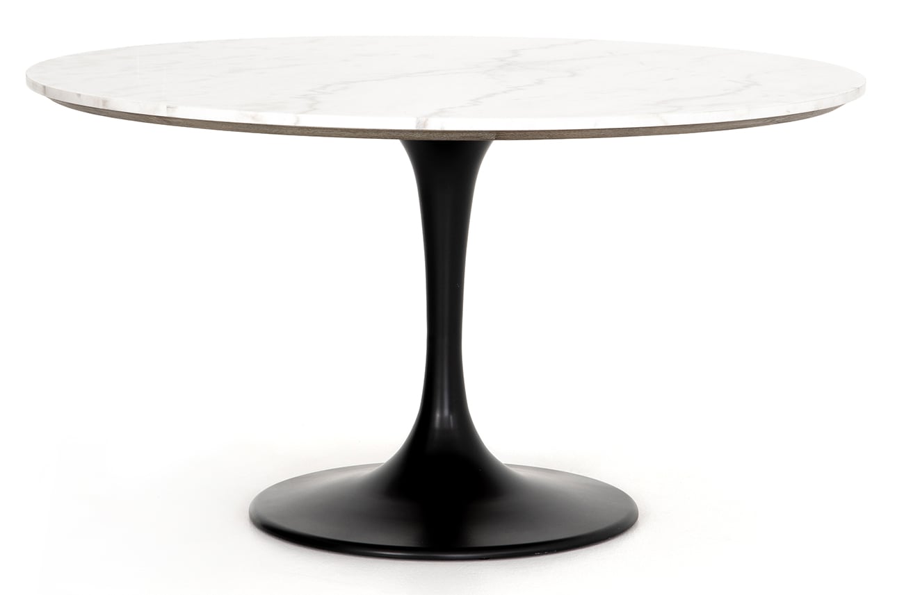 Four Hands Hughes Collection White Marble Powell Dining Table