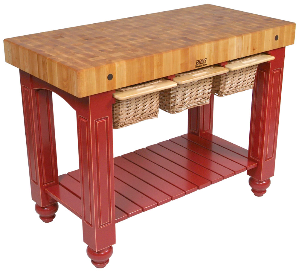 John Boos & Co. Barn Red Gathering Block III CUGB4824BN