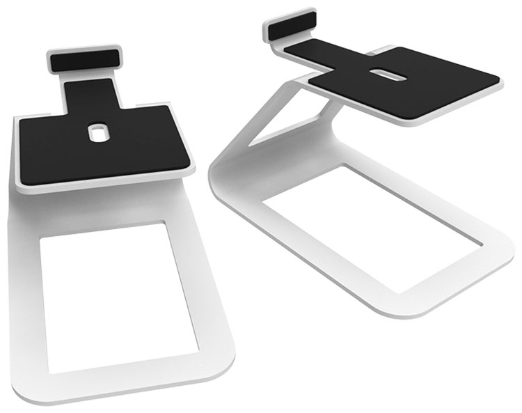Kanto White SE4 Elevated Desktop Speaker Stands Pair