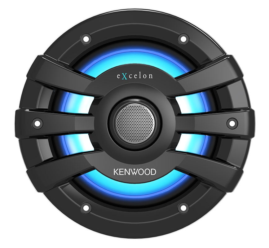 Kenwood eXcelon 6.5-Inch 2-Way Coaxial Marine Speakers with Illumination In Black