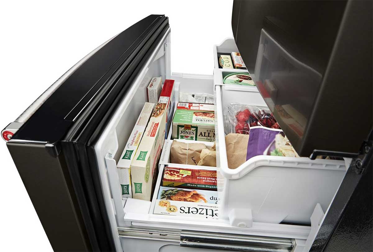 KitchenAid 36" French Door Refrigerator KRFF507HBS Abt