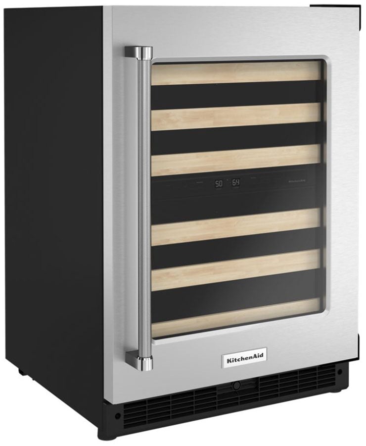 KitchenAid 24" Stainless Wine Cellar KUWR214KSB Abt