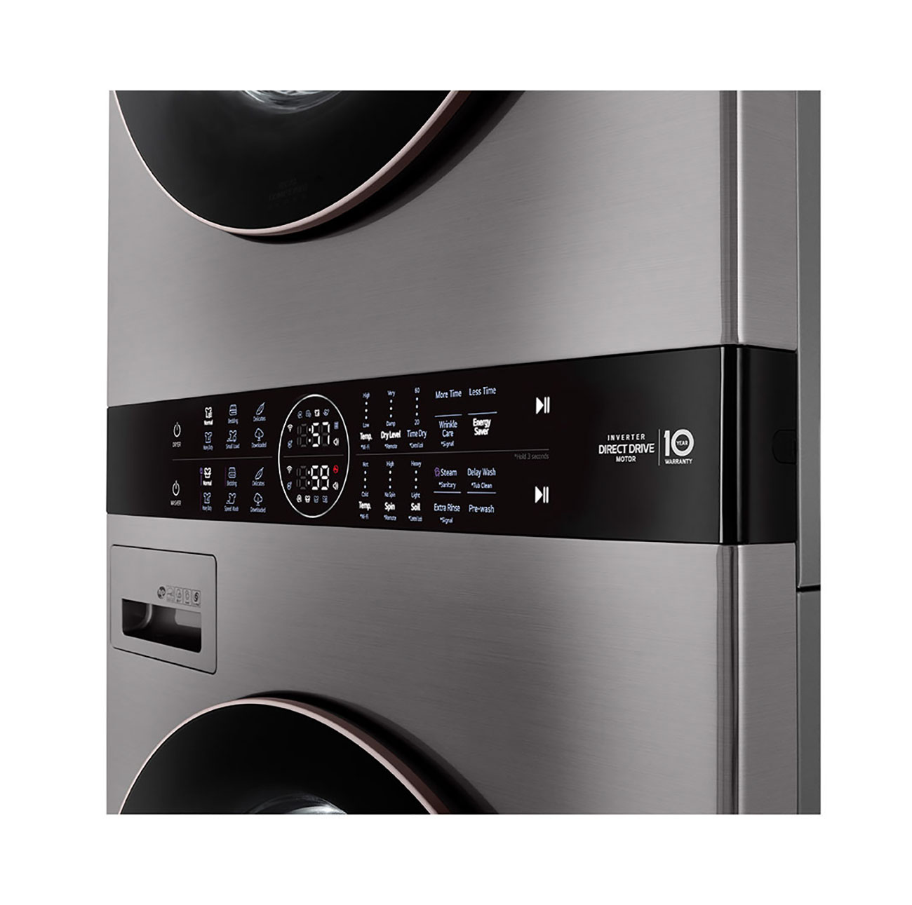 LG 27" Graphite Washer & Electric Dryer Combo WKE100HVA Abt
