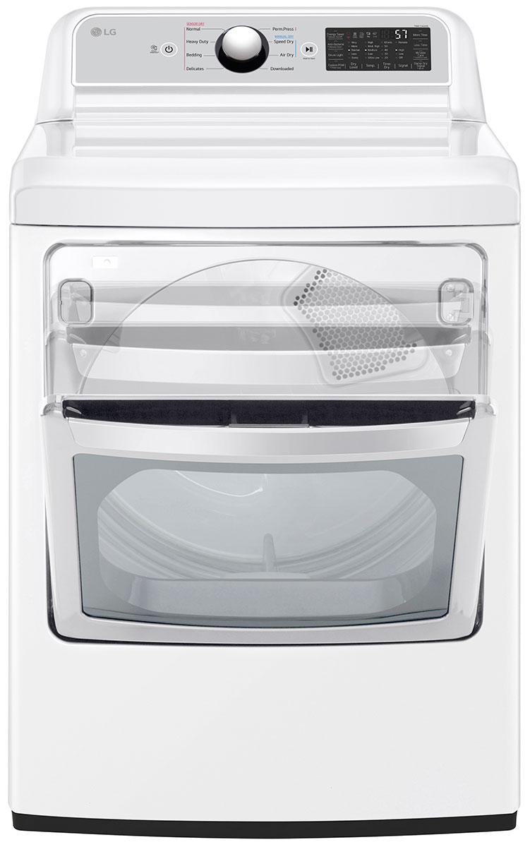 LG 7.3 Cu. Ft. White Electric Dryer DLE7400WE Abt