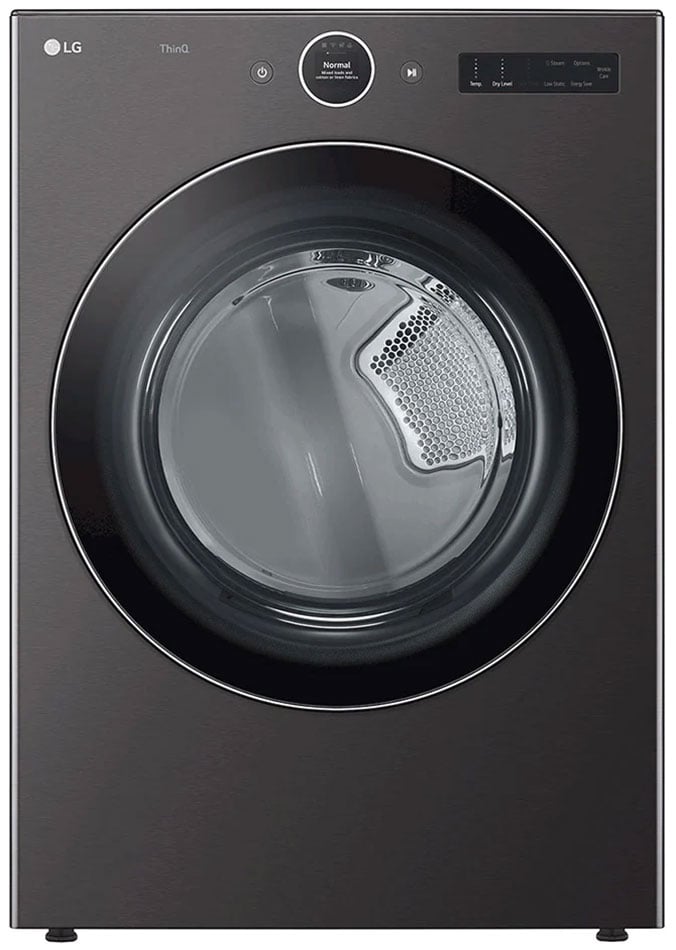 LG 7.4 Cu. Ft. Black Steel Ultra Large Capacity Smart Wi-Fi Enabled Front Load Electric Dryer With TurboSteam & Built-In Intelligence