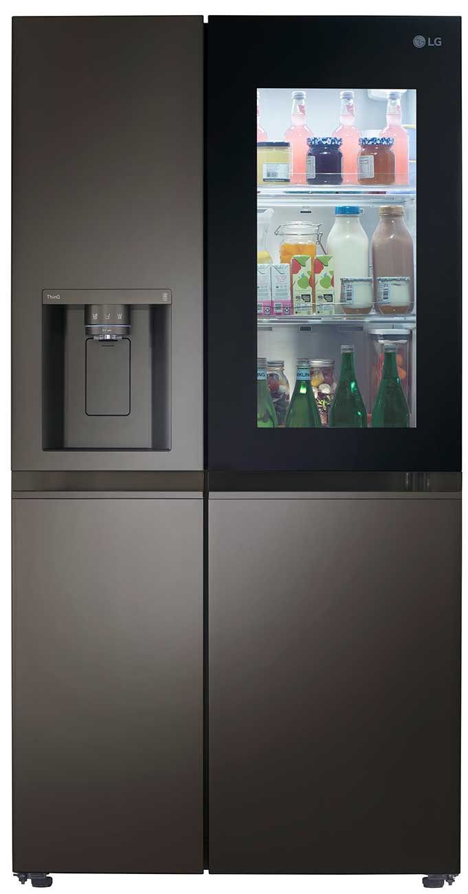 LG 27 Cu. Ft. Side By Side Refrigerator 36-Inch Wide in PrintProof Black Stainless Steel - LRSOS2706D