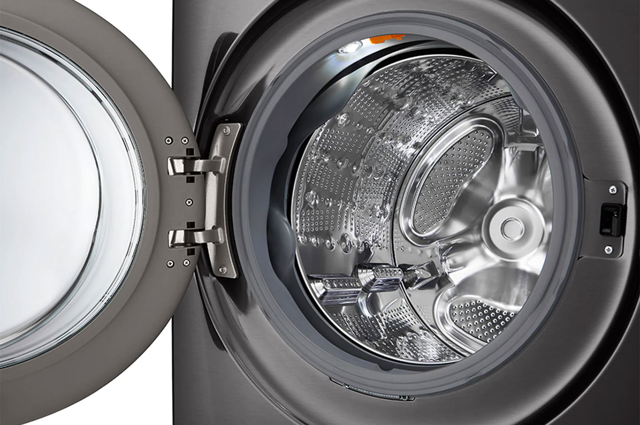 LG WM6700HBA 5 Cu. Ft. Black Steel Smart Front Load Washer Abt