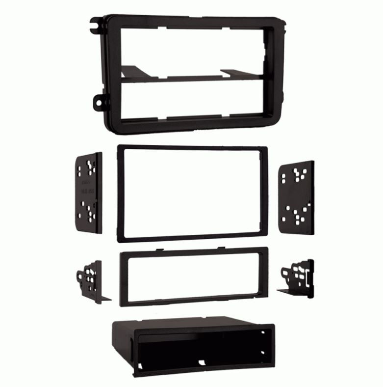 Metra 99-9309 Single & Double DIN Radio Install Dash Kit For Mini Cooper - Black