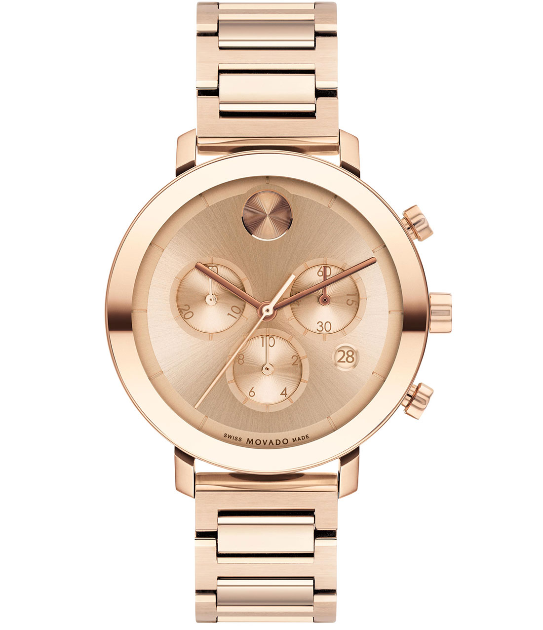 movado bold chronograph gold