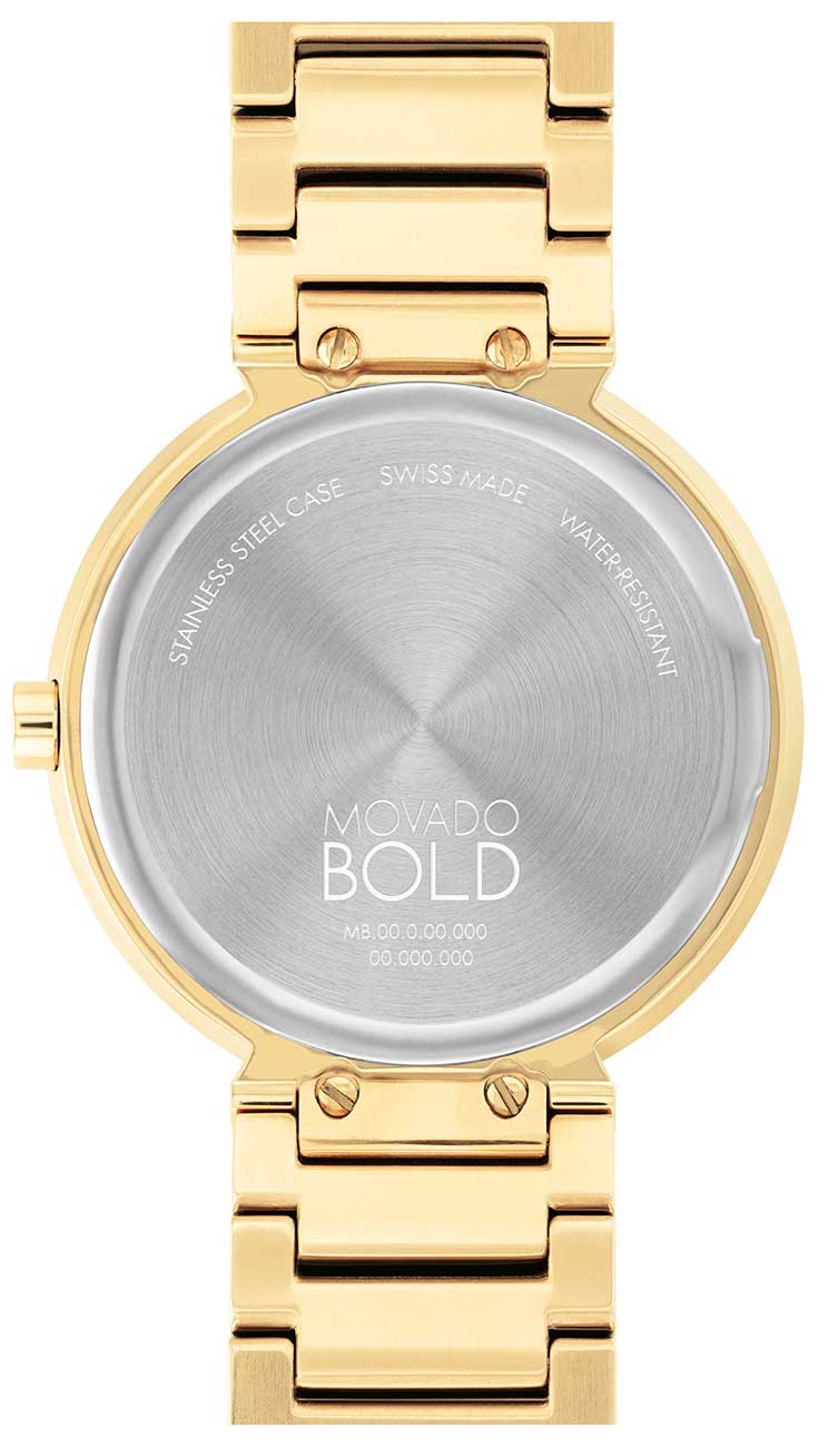 Movado BOLD Horizon Chalk Dial Gold-Tone Watch 3601088