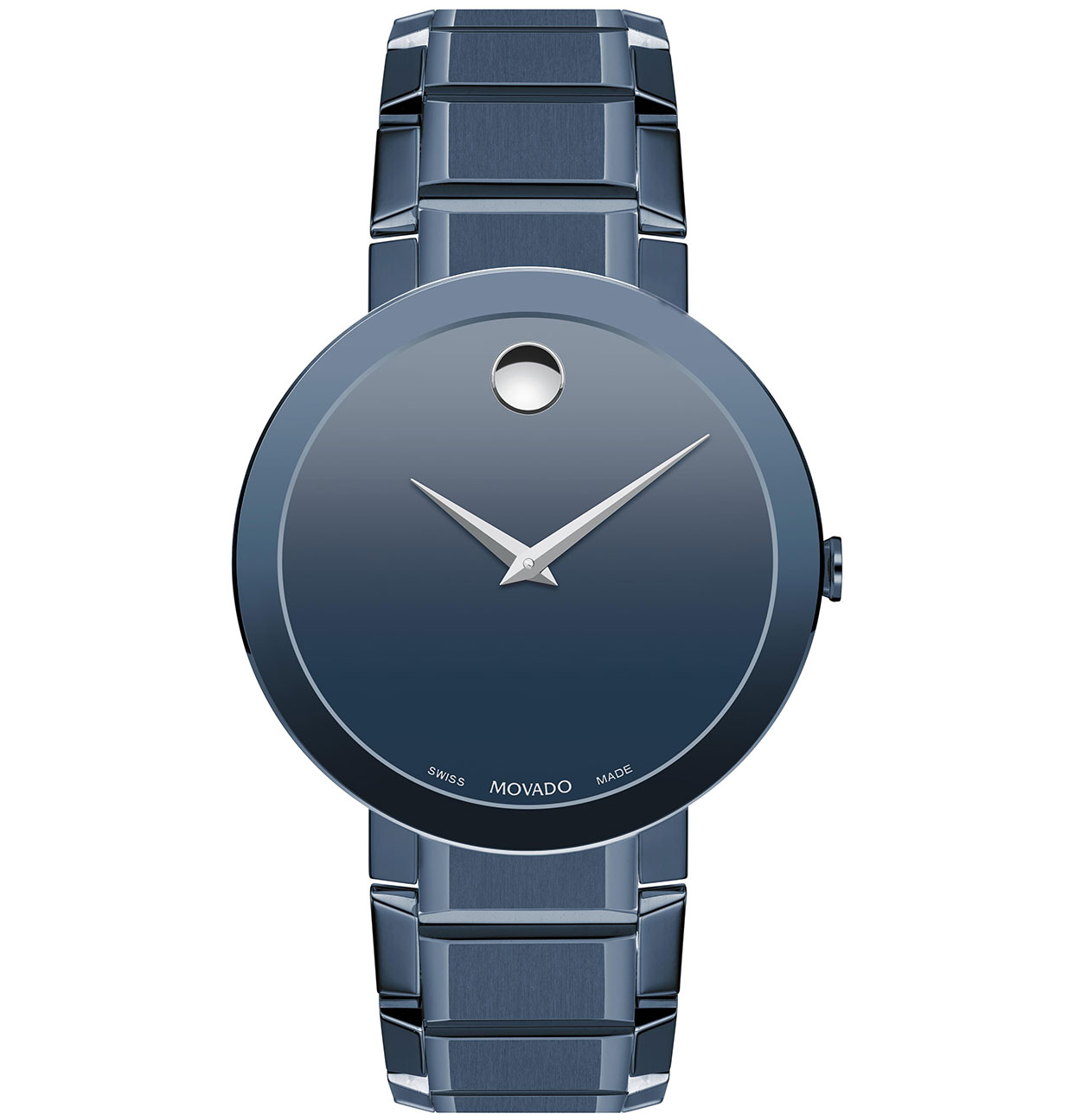 movado swiss made stainless steel water resistant sapphire crystal