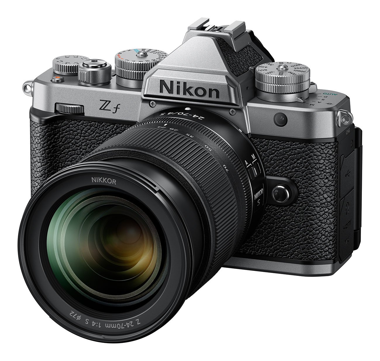 Nikon Z-f 24.5MP Mirrorless Camera 24-70mm f/4 Lens in Silver - 2016-N